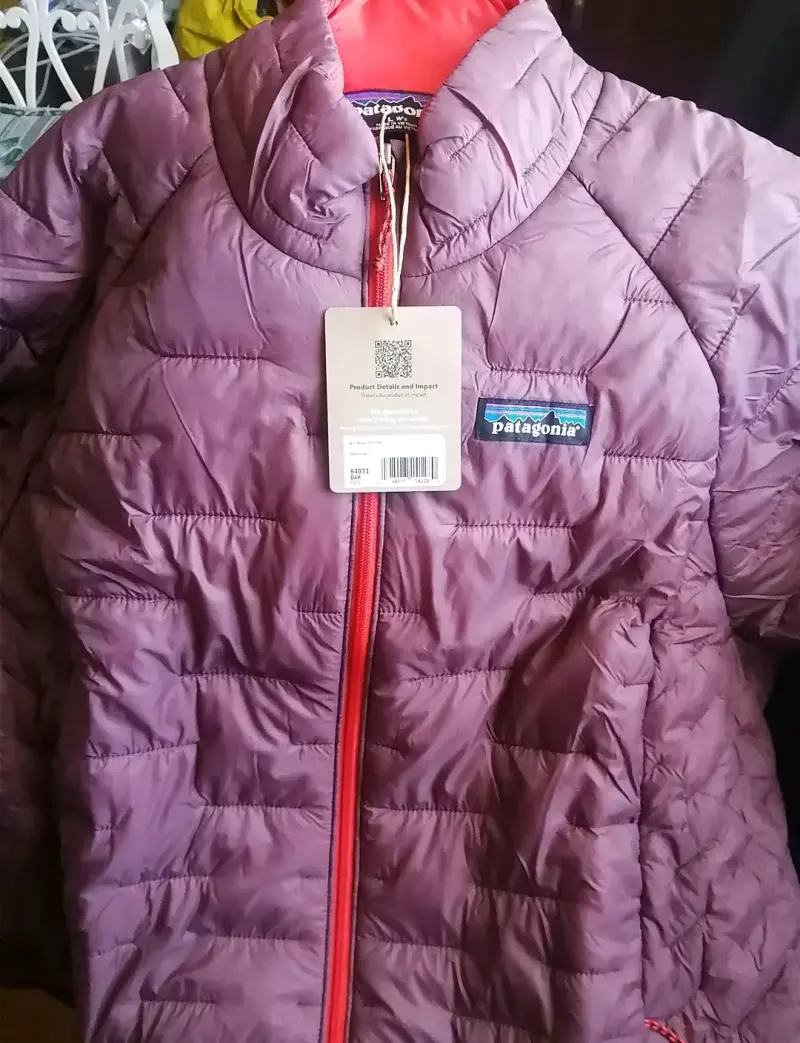 Chaqueta acolchada morada Patagonia para mujer - 1
