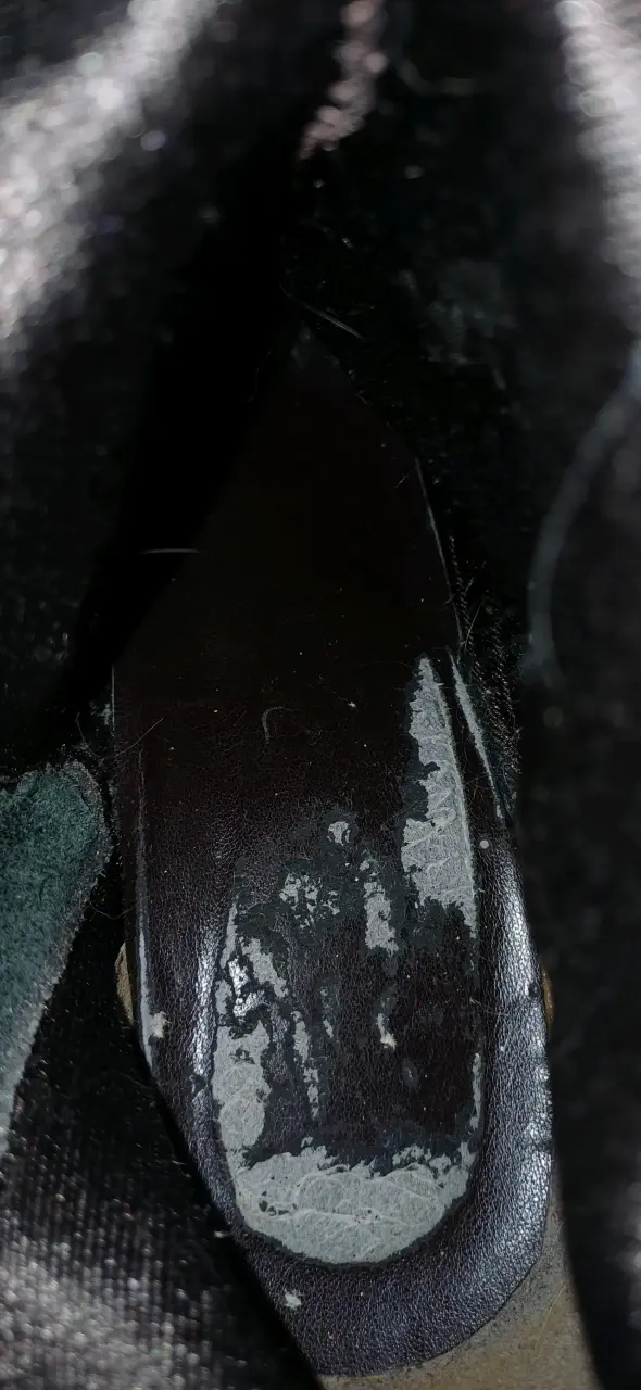 Botines de cuero marrón y dorado para mujer - 6