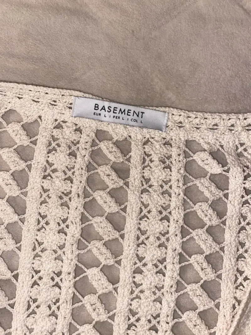 Chaleco de crochet beige Basement - 2