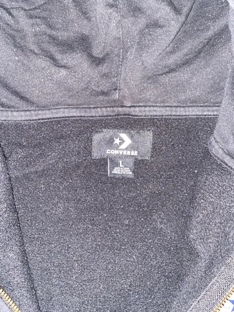 Polerón con Capucha Negro Converse Talla L - 2