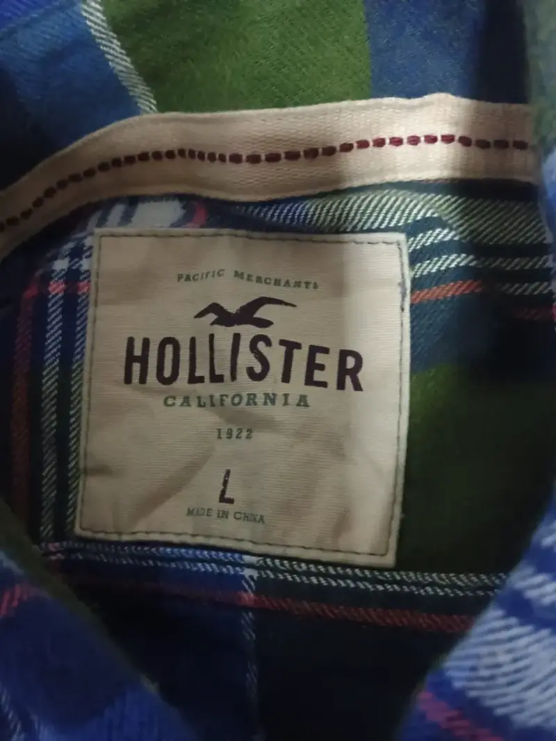 Camisa a cuadros Hollister talla L