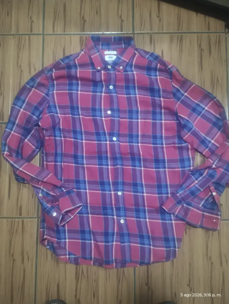 Camisa a cuadros Old Navy slim fit talla L - 2