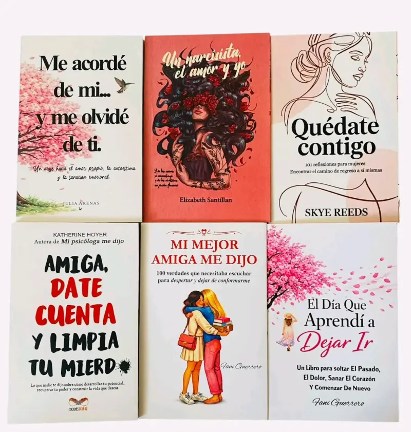 Set de 6 libros de autoayuda para mujeres