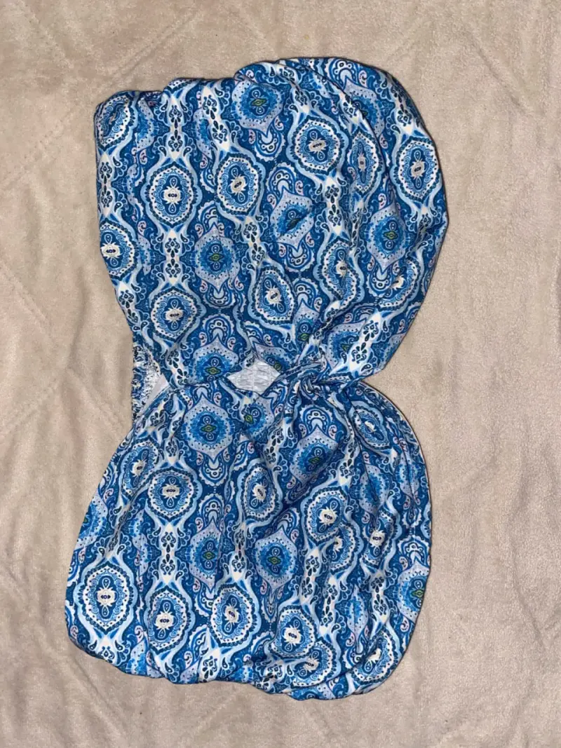 Vestido de verano estampado azul para mujer