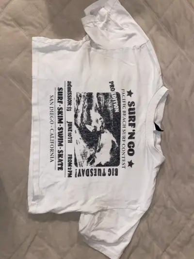 Polera Blanca Surf 'N Go Estilo Vintage - miniatura 1