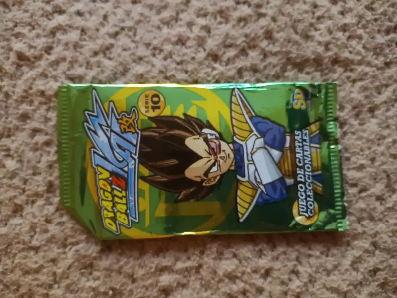 Sobre de cartas coleccionables Dragon Ball Z Serie 10
