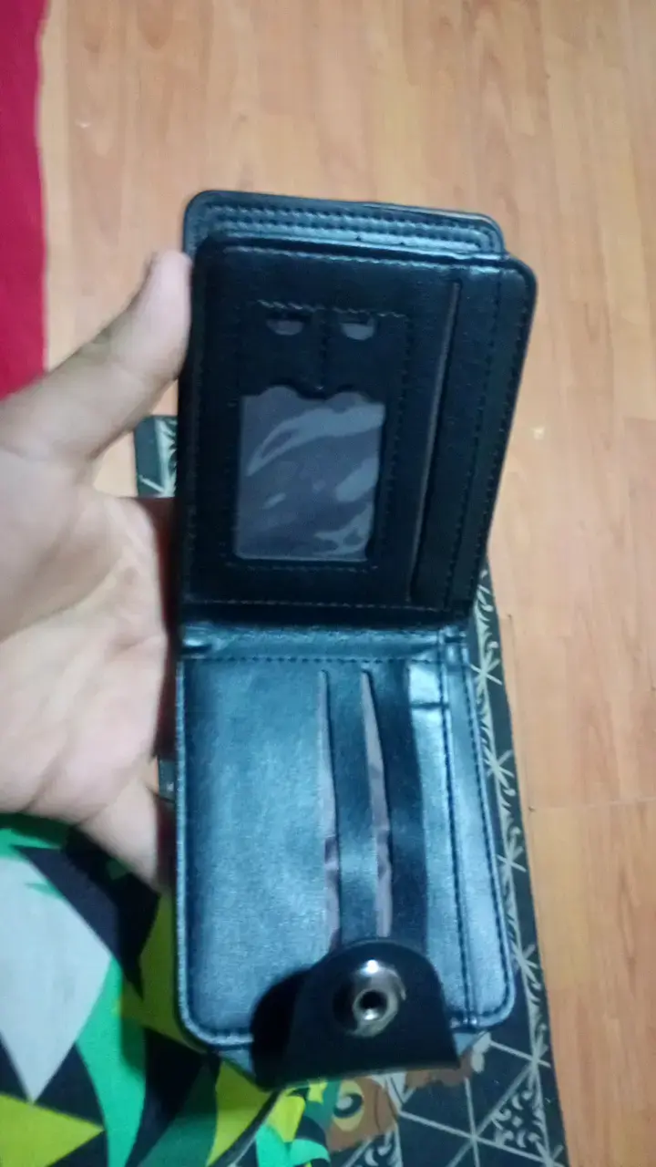 Billetera negra de cuero con logo Colo Colo - 4