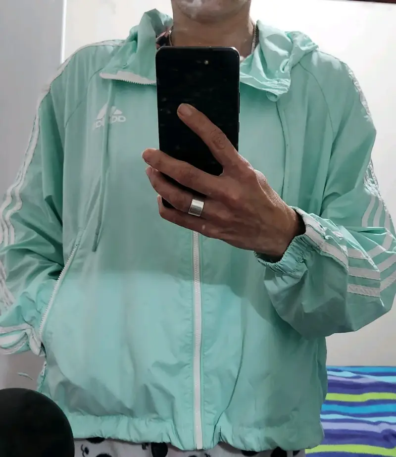 Chaqueta deportiva Adidas verde menta - 4