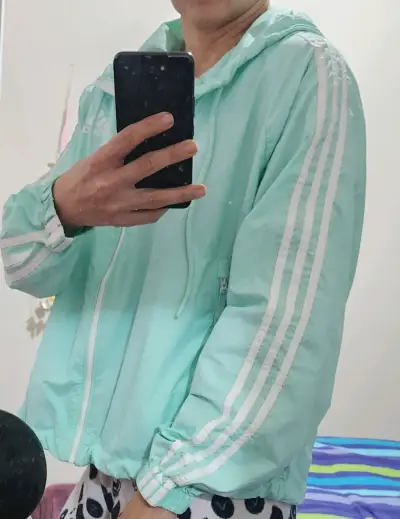 Chaqueta deportiva Adidas verde menta - miniatura 5