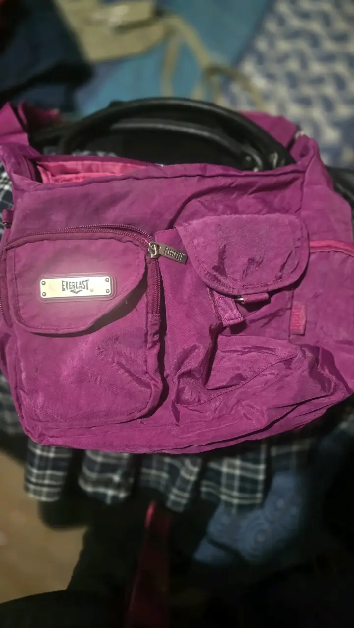 Cartera negra de cuero con flecos Amercian - 2
