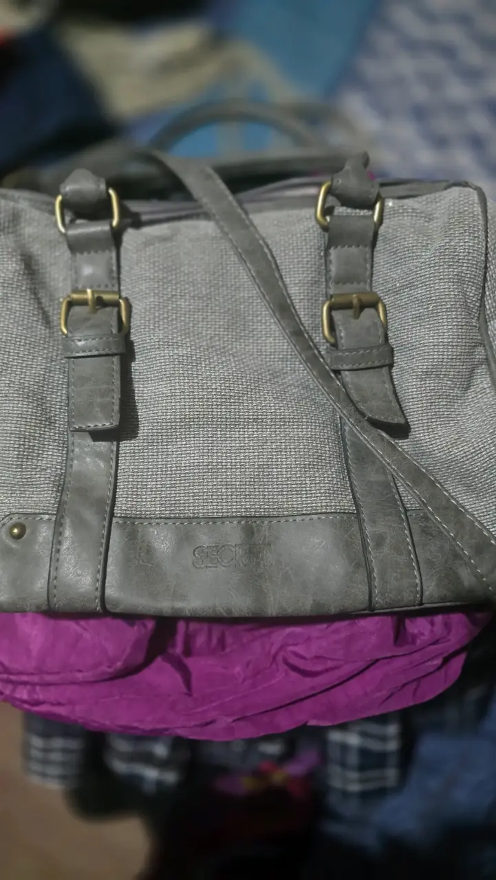 Cartera negra de cuero con flecos Amercian - 3