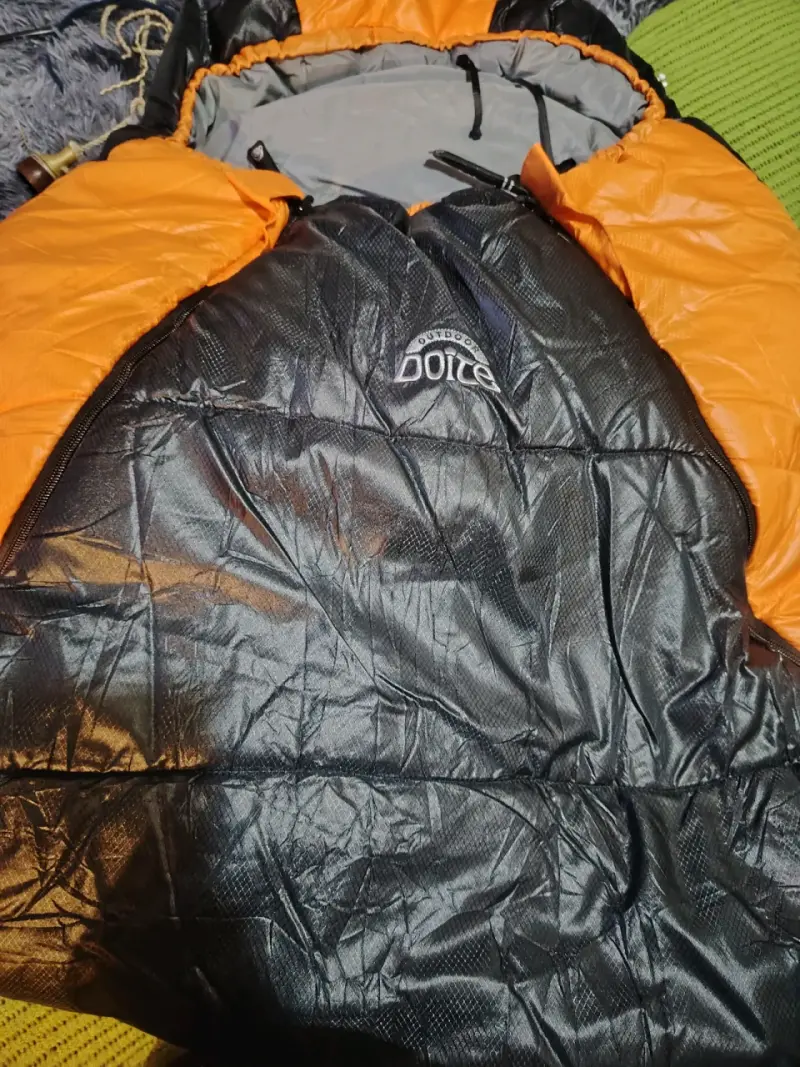 Saco de dormir Doite Summit naranja y negro - 4