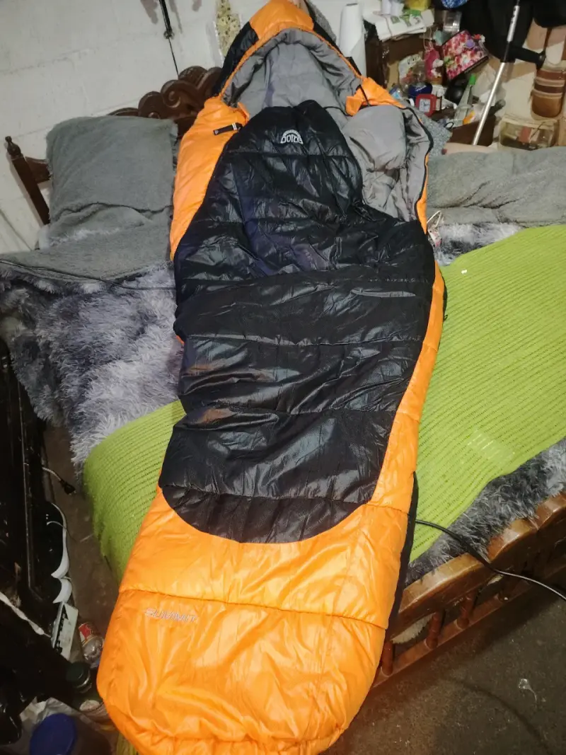 Saco de dormir Doite Summit naranja y negro - 6