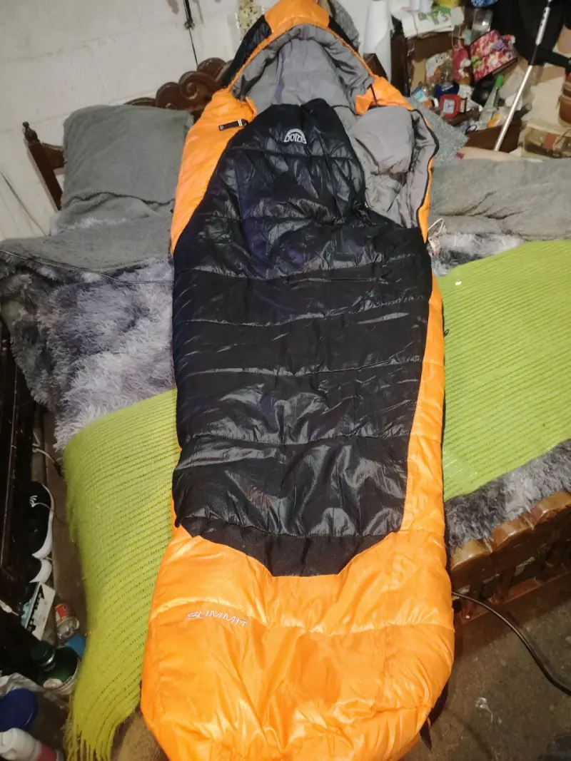 Saco de dormir Doite Summit naranja y negro - 7
