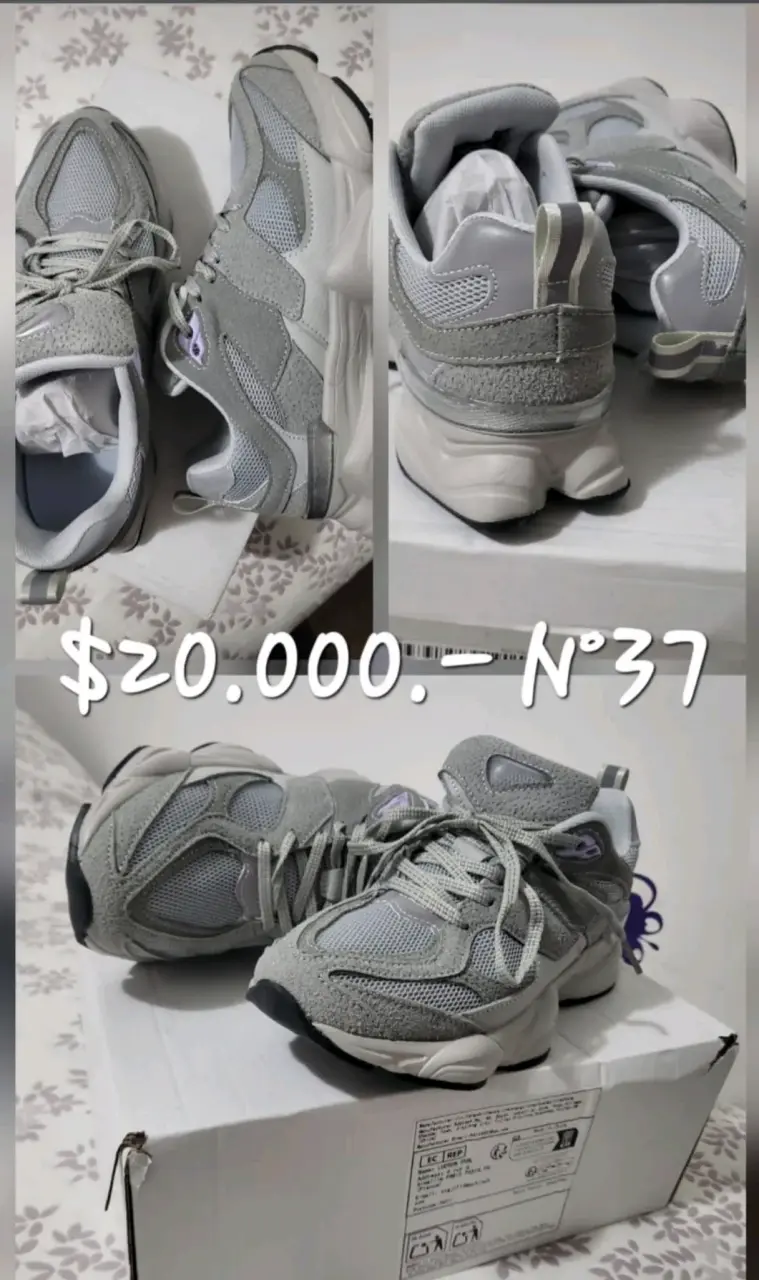 Zapatillas deportivas grises talla 37