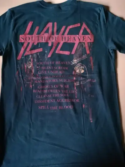 Polera negra Slayer con diseño de calavera - miniatura 2