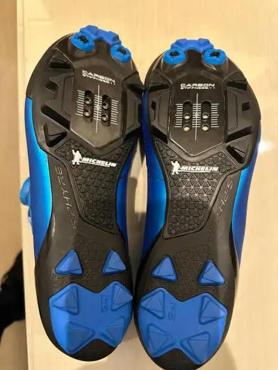 Zapatillas de ciclismo Shimano azules Profesionale - miniatura 3