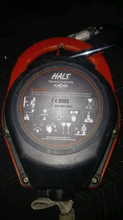 Retráctil anticaídas HALT Macaya con mosquetón - miniatura 2