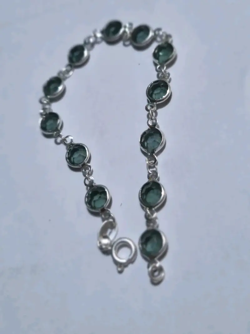 Pulsera de plata 925 con piedras gris - 3