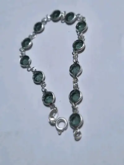 Pulsera de plata 925 con piedras gris - miniatura 3