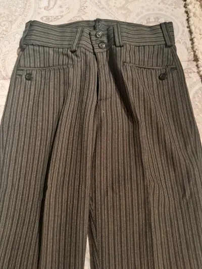 Pantalones de vestir a rayas para hombre - miniatura 1