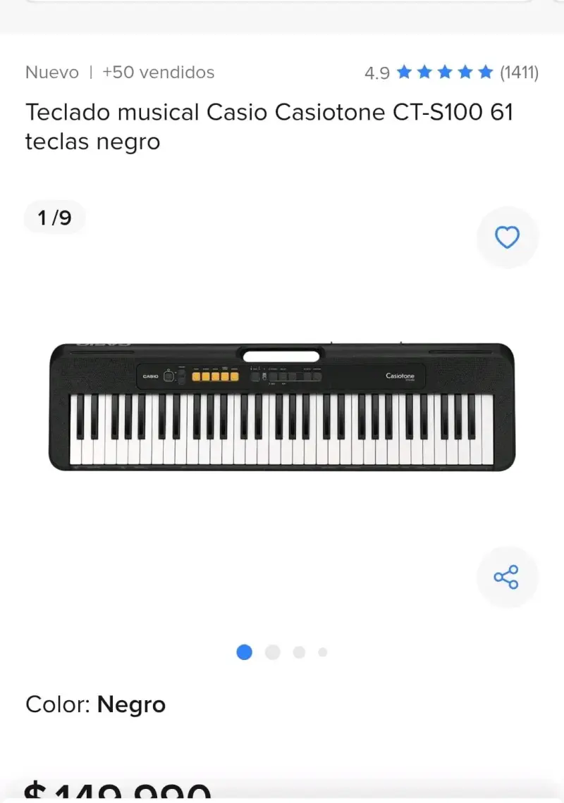 Teclado Musical Casio CT-S100 - 5