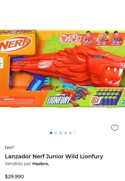 Lanzador Nerf Junior Wild Lionfury con 16 dardos - miniatura 1