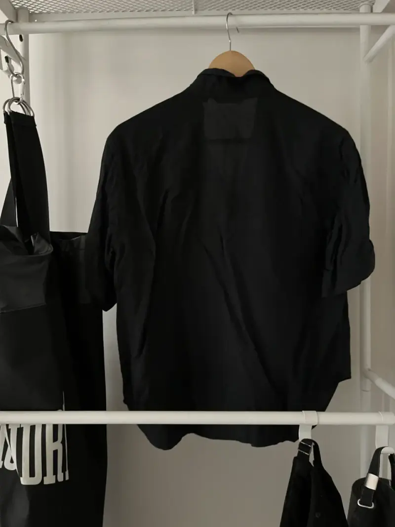 Camisa Negra de lino uniqlo - 4