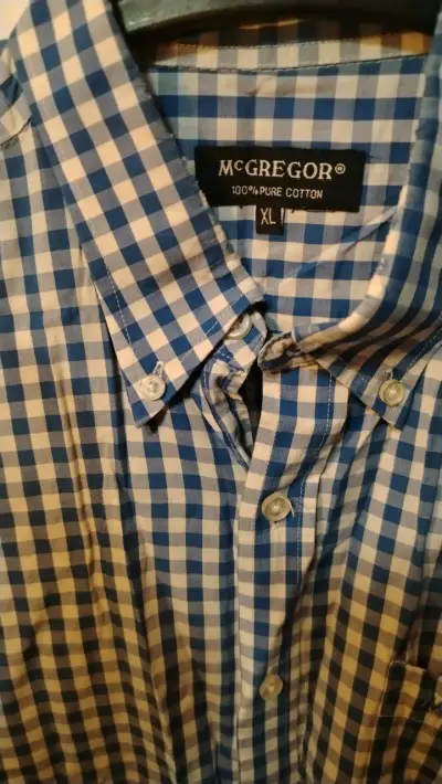 Camisa a cuadros azul McGregor XL - miniatura 2