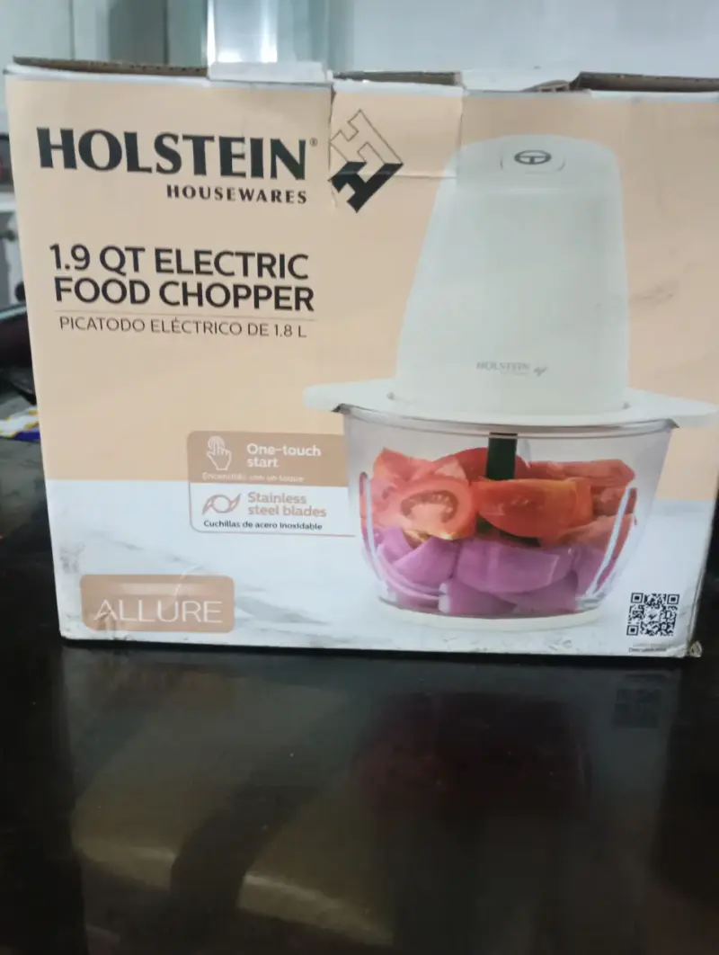 Picatodo eléctrico Holstein 1.8L con cuchillas de acero inoxidable