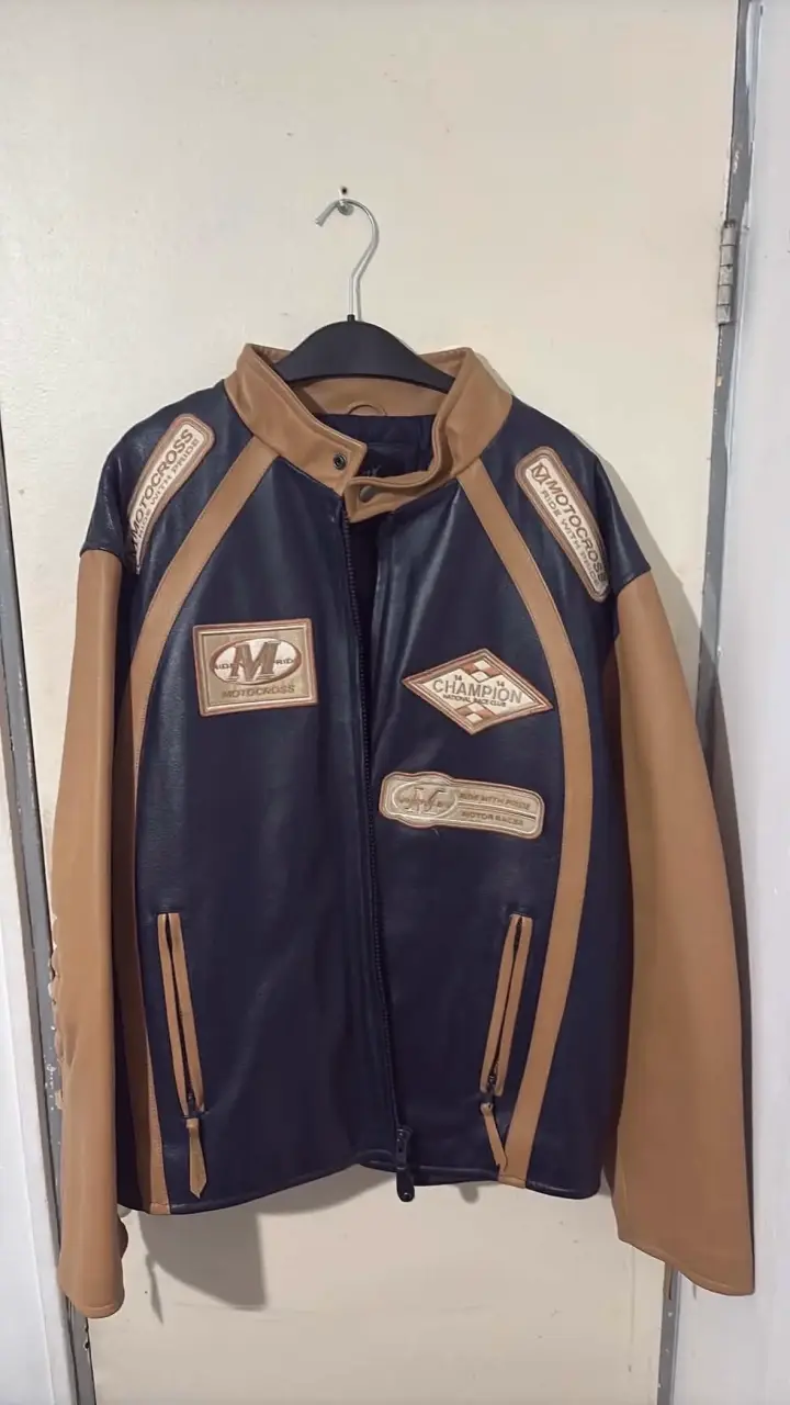 Chaqueta de cuero motocross Max USA - 1