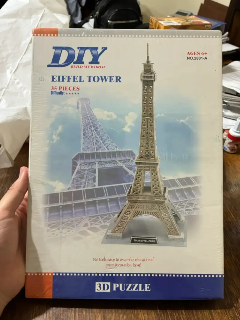 Puzzle 3D Arquitectónico "Torre Eiffel"