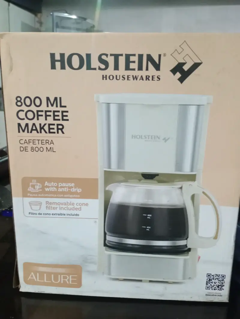 Cafetera Holstein 800 ml con filtro removible