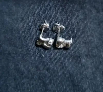 Set Aros de plata con diseño y circonitas - miniatura 5