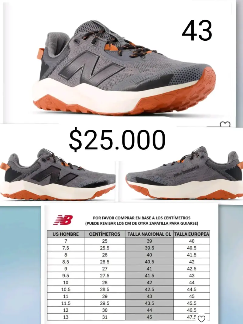 Zapatillas deportivas New Balance gris talla 43