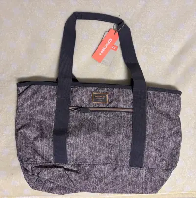 Bolso tote Head melange gris claro con cierre - miniatura 1