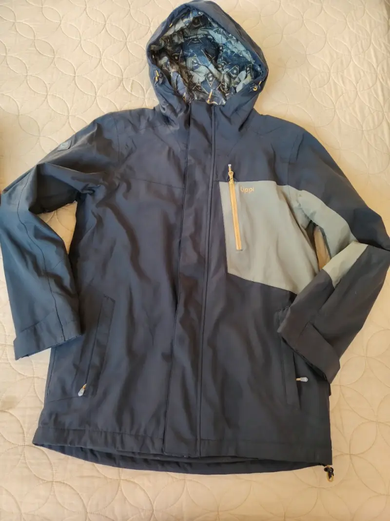 Chaqueta impermeable con capucha Upp azul