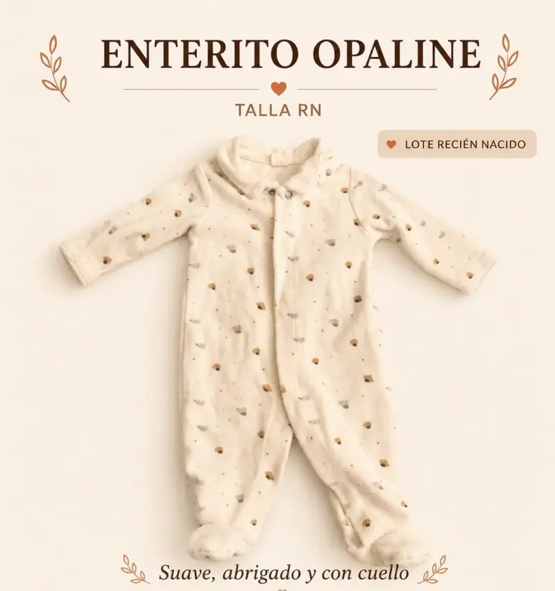 Enterito de bebé Opaline talla RN