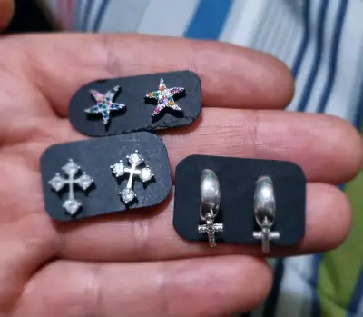 Set de Aros de Plata 925 con Diseños Variados - miniatura 1