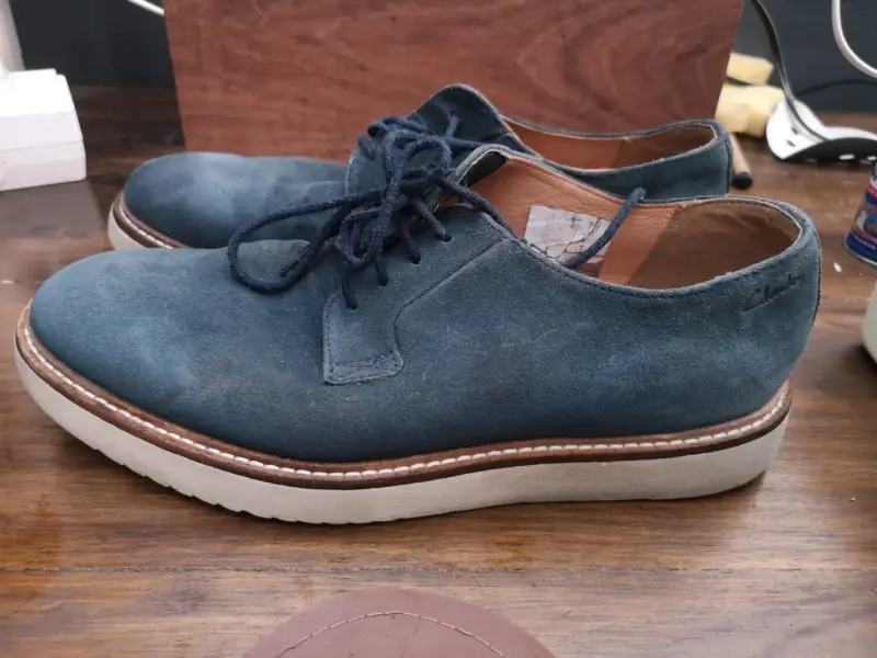 Zapatos de gamuza azul para hombre - 1