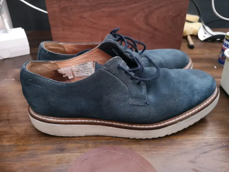 Zapatos de gamuza azul para hombre - 2