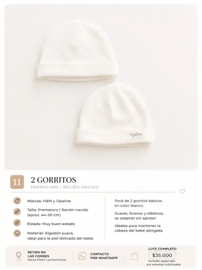 Pack de 3 Balerinas Opaline y 2 gorritos prematuro - miniatura 2