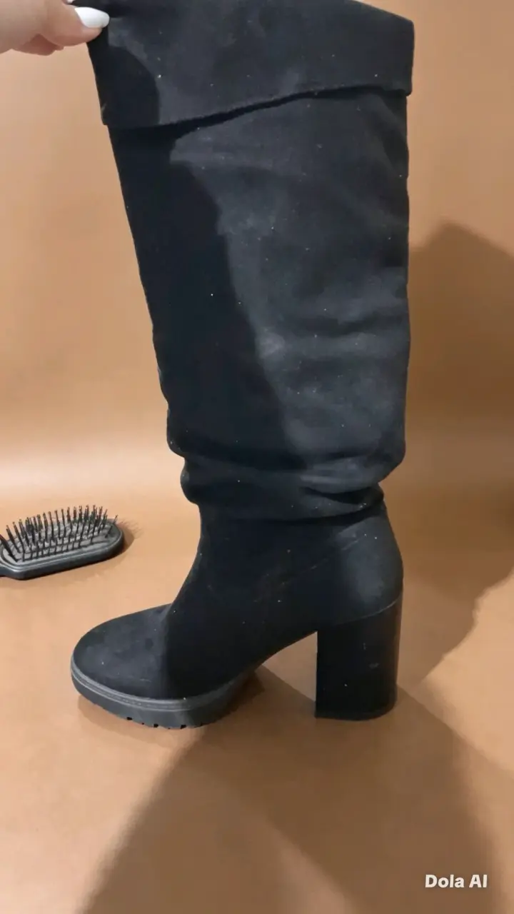 Botas negras de tacón alto para mujer N.35