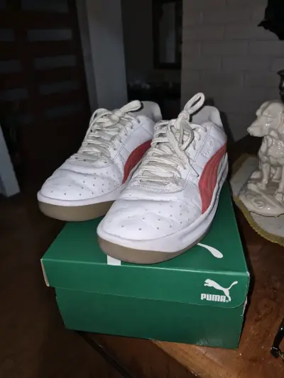 Zapatillas deportivas Puma blancas y rojas - miniatura 6