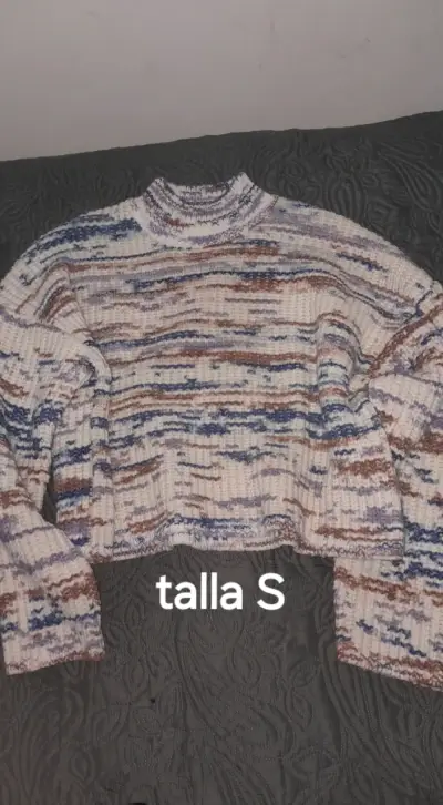 Suéter tejido multicolor talla S - miniatura 1