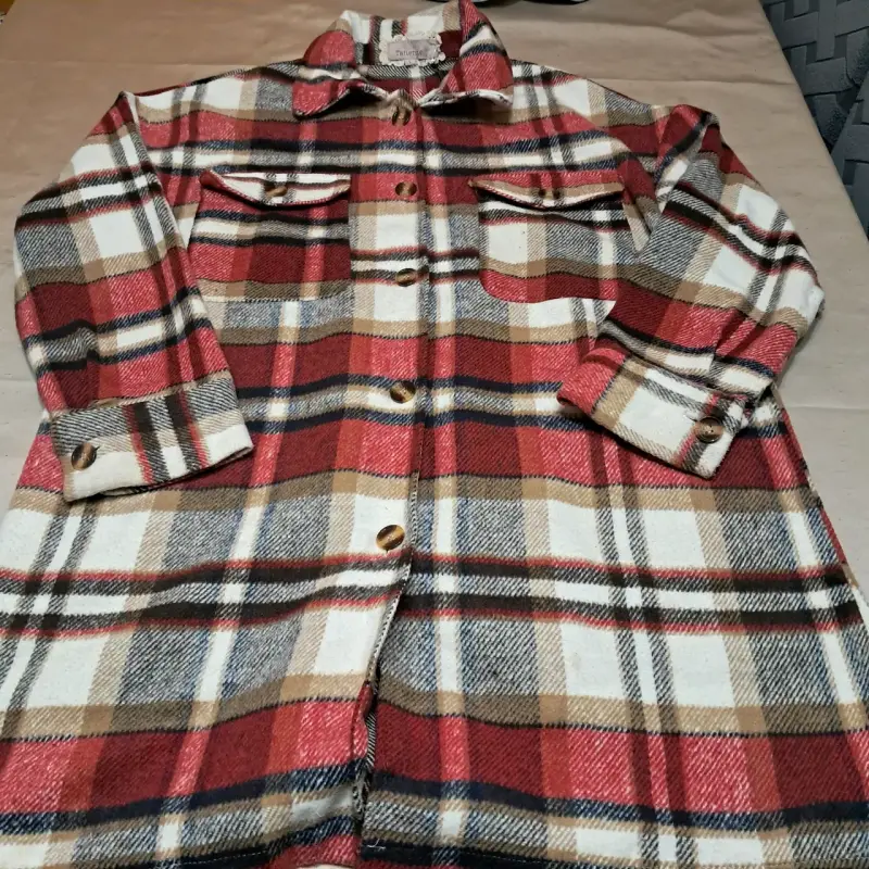 Chaqueta de franela a cuadros Tatienne talla L - 1