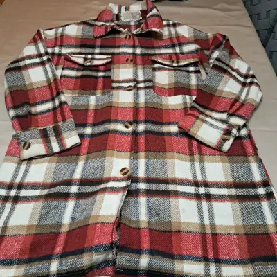 Chaqueta de franela a cuadros Tatienne talla L - miniatura 1