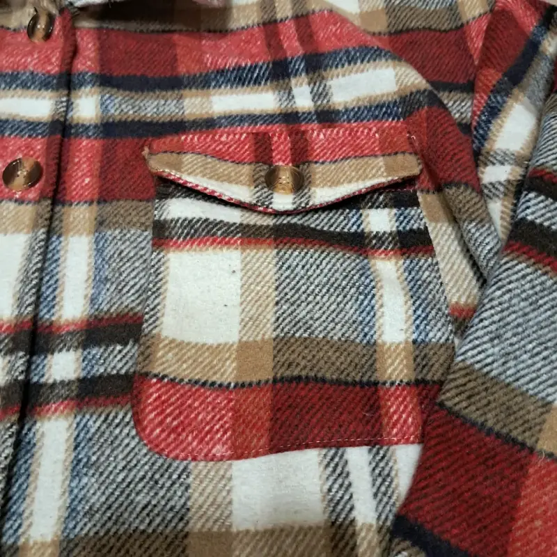 Chaqueta de franela a cuadros Tatienne talla L - 3