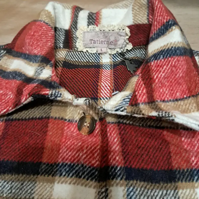 Chaqueta de franela a cuadros Tatienne talla L - 4