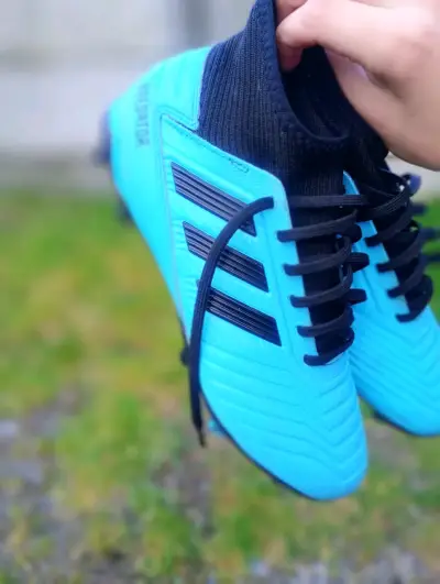 Botines de fútbol Adidas Predator azules - miniatura 2